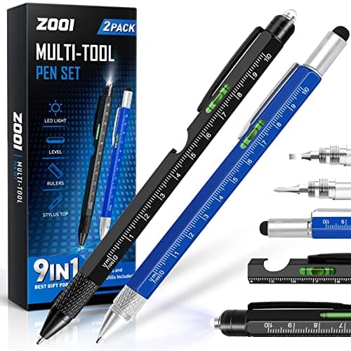 ZOOI Valentines Day Gifts for Him Men, 9-1 Multitool Pen, Mens Dad Gifts for Men Who Have Everything, Mens Valentines Day, Gifts for Brother, Grandpa, Husband, Cool Gadgets Tools