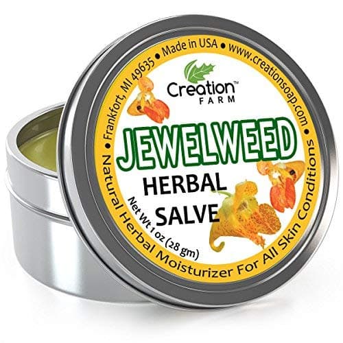 Creation Farm Jewelweed Salve Big 4 oz Tin - Tea Tree Ointment for Skin Care of Poison Ivy, Tattoo Aftercare, Great for Itch! - Image 1