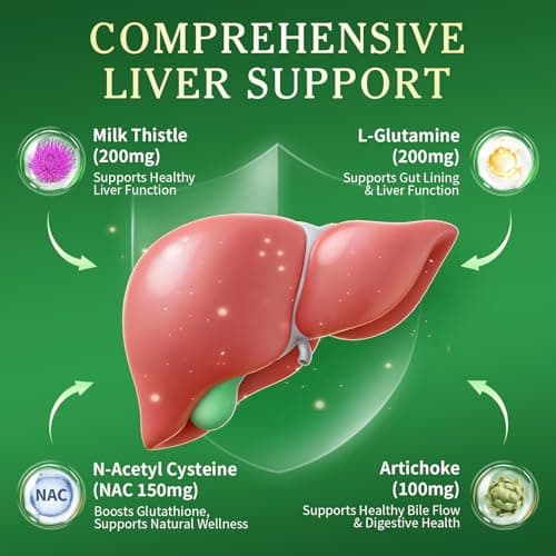 B BEWORTHS Liver Cleanse Detox & Repair - Liver Support Liquid Drops with Milk Thistle, L-Glutamine & NAC, Liver Support, Stomach & Gut Soothing, Electrolyte & Vitamin Replenish, Vegan 2 Fl Oz - Thumbnail 3