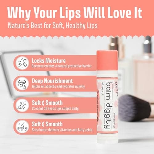 It's The Balm Diggity Strawberry Lemonade Lip Balm with Beeswax, Coconut Oil, Jojoba Oil, Shea Butter & Natual Flavor Stick - Moisturizing Care for Soft Smooth Lips with Strawberry Scent - 2 Pack - Thumbnail 5