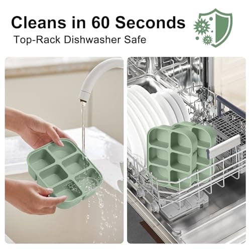 Tvmania Ice Cube Tray 2 Pack - Stackable Large Silicone Ice Cube Freezer Molds & Easy Release Square Ice Cube Maker with Removable Lid BPA Free for Cocktail,Whiskey - Thumbnail 5