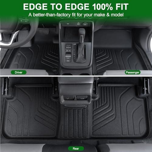 LUMWAY Floor Mats for 2023-2025 2026 Honda CRV (Include Gas and Hybrid), TPE All Weather Durable Floor Liners Door Sill Guards for Honda CRV Accessories - Thumbnail 4