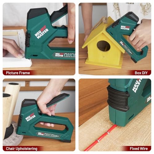 NEU MASTER 6-in-1 Staple Gun, Upholstery Stapler with 4000 Counts Staples, Staple Gun Heavy Duty for Wood, Fixing Material, Decoration DIY, Carpentry, Furniture - Thumbnail 6