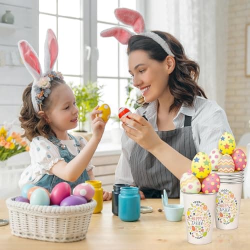 TJ Easter Bunny Cups Color Changing Aluminum Metal Cups Set of 6, 15 oz, Easter Party Cup Set Aluminum Drinking Cups,Great Easter Decoration for Parties, Camping, Easter Gifts for Kids - Thumbnail 6