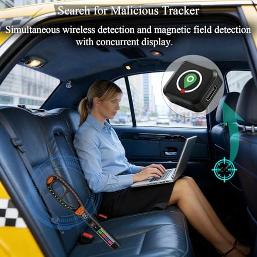 Hidden Camera Detector – Electronic Bug & GPS Tracker Finder, RF Signal Scanner, Portable Rechargeable Surveillance Detector for Home, Hotel, Car & Travel Security - Thumbnail 6