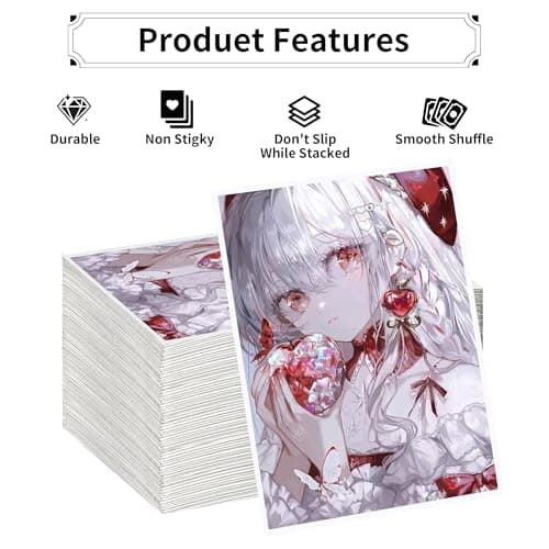 MTG Card Sleeves, Ultra Clear Front & Matte Finish Back, 100 Count Standard Size Matte Art Sleeve for Magic The Gathering (Flame) - Thumbnail 3