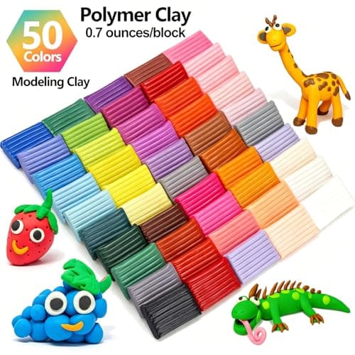 CiaraQ 50-Color Polymer Clay Oven Bake Modeling Kit - Thumbnail 3