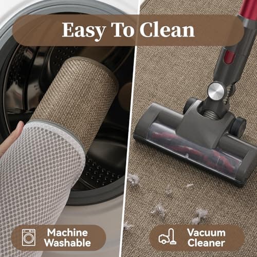 MontVoo Toilet Rugs U-Shaped, Ultra Thin Non Slip Contour Bathroom Rugs,Rubber Backing Washable Contour Bath Rugs for Toilet Mat,20''x24'',Khaki - Thumbnail 6