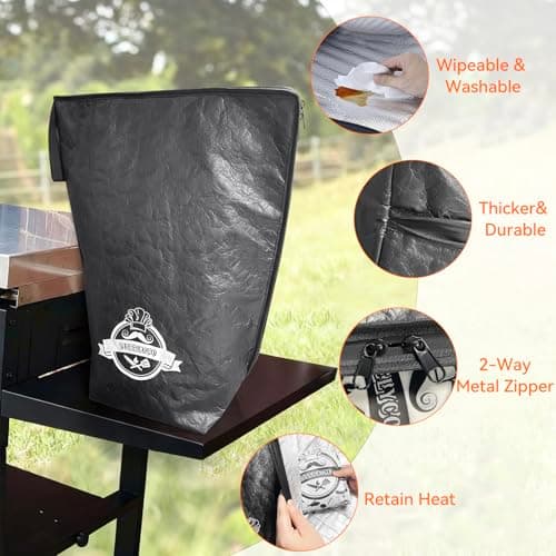 BBQ Blanket for Resting Meat, 21in Insulated Brisket Bag - Thumbnail 5