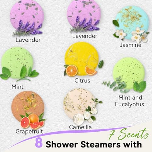 Relaso Shower Steamers Aromatherapy 8 Pack, Birthday Gifts for Women Men & Luxury Gift Box Packaging, Premium Shower Bombs with Natural Essential Oils, Home Spa Stress Relief, Relaxation Self Care - Thumbnail 2