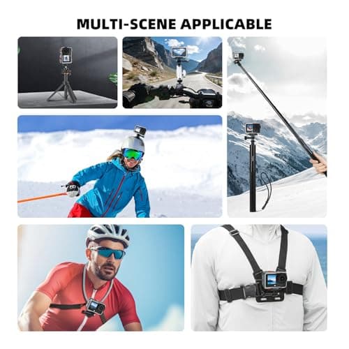 Flymile Action 6 Camera Cage for DJI Osmo Action 6, Protective Case Metal Frame with Silicone Lens Cap, Cold Shoe & 1/4" Threads Adapter, Aluminum Alloy Quick Release Mount Accessories - Thumbnail 5