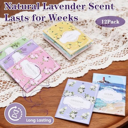 YAXUNDZ Mint Sachets for Drawers and Closets - 12 Pack Long Lasting Odor Eliminator Bags, Natural Fresh Scent for Wardrobe, Storage, Car & Home, Air Freshener Sachets - Thumbnail 2