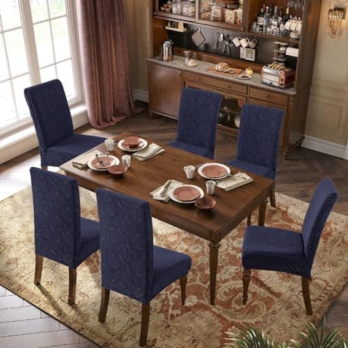 YUEANG Waterproof Dining Chair Covers, Chair Covers for Dining Room Stretch Parsons Chair Slipcover, for Dining Room Kitchen Chair Protector Cover, Removable, Washable - Thumbnail 2