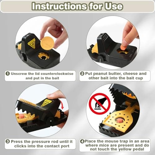 Mouse Traps - Rat Trap Quick Effectively best Mouse Trap [New update] mousetraps used indoor & outdoor reusable mouse traps, snap traps for mice traps used basement/garage/attic etc 9set(2L+6s+1*clip) - Thumbnail 3