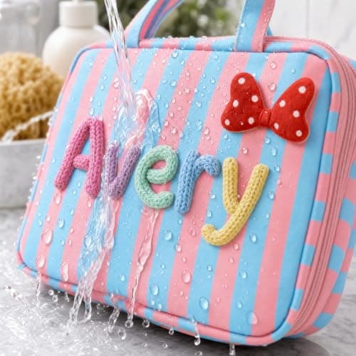 VKPOYNRO Personalized Expandable Toiletry Bag – Custom Name Travel Organizer with Hanging Hook, Foldable Dopp Kit for Business Trips & Weekend Getaways - Thumbnail 3