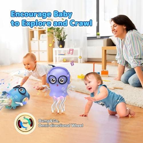 Zonopy Dancing Jellydancer Kids Toy, Baby Toy Learning Crawling Jellydancer Tummy Time Toy for Boy 3-6 Girls 6-12, Fidget Toy Magic Dancing Loud Music Toys for 3 4 5 6 7 8 Year Old Kids Birthday Gifts - Thumbnail 5