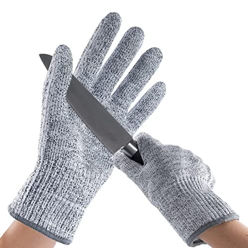 ANDANDA Cut Resistant Gloves, Safety Chef Gloves for Cutting for Oyster Shucking, Fish Fillet Processing, Wood Carving, Grey XL 1 Pair