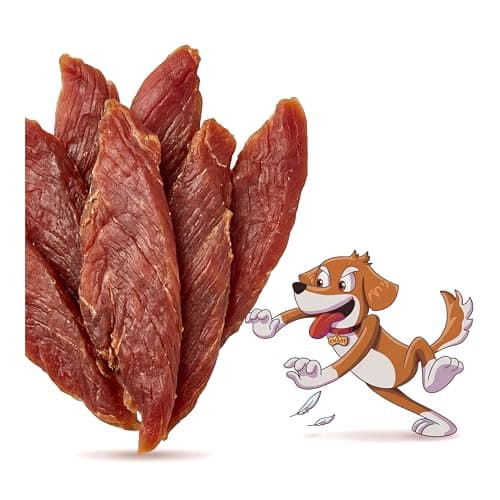 Chaoskitchen Smoked Chicken Jerky Dog Treats,Grain-Free High Protein Slices Healthy Training Rewards for Small Medium Large Dogs,Puppy Senior Friendly,Sensitive Stomach Safe,8.8oz/250g