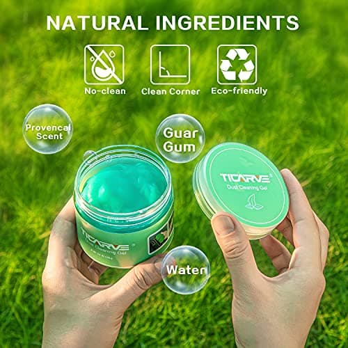 TICARVE Cleaning Gel for Car Detailing Car Cleaning Putty Auto Detailing Gel Detail Tools for Car Interior Cleaner Kit Car Vent Cleaner Automotive Car Cleaner Green - Thumbnail 4