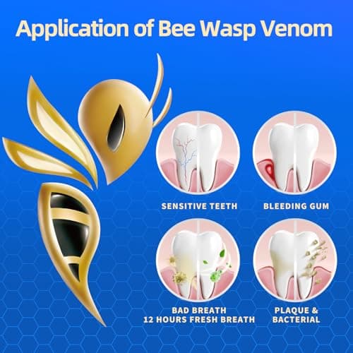 KeLeek 3-Pack 7X Turbo Whitening 18% Nano Hydroxyapatite Bee Wasp Venom Toothpaste for Remineralizing Enamel Gum Repair,Sensitive Relief,Anti-Gingivitis,Anti-Cavity,Anti-Plaque -150 MIN Fresh Breath - Thumbnail 4