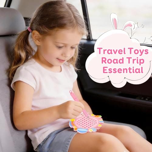 Easter Basket Essentials,Toys for Girls Age 3 4 6 7 8,Sensory Fidget LearningToy,Birthday Gift,Bunny Magnetic Drawing Board for Toddlers Kids 3+,Valentines Day,Travel Magnet Game for Airplane Car Ride - Thumbnail 4