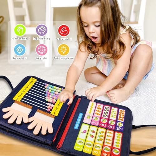 LearnToy Montessori Busy Board for Boys 3 4 5 Year - Thumbnail 3