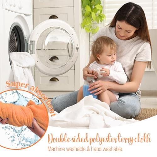Individz Custom Hooded Bath Towel with Name, Personalized Absorbent Bunny Baby Towels, Soft Shower Towels for Girls Boys, Easter Brithday Gifts for Baby, Toddler, Newborn, Kids (Orange-Fox) - Thumbnail 6