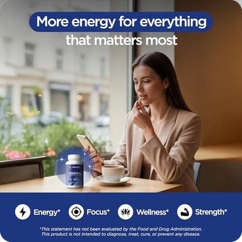 Creatine Monohydrate 3,000mg 120 Capsules – Non-GMO, Gluten-Conscious, High-Purity Pre-Workout Supplement for Muscle Growth and Enhanced Performance – Micronized Formula - Thumbnail 2