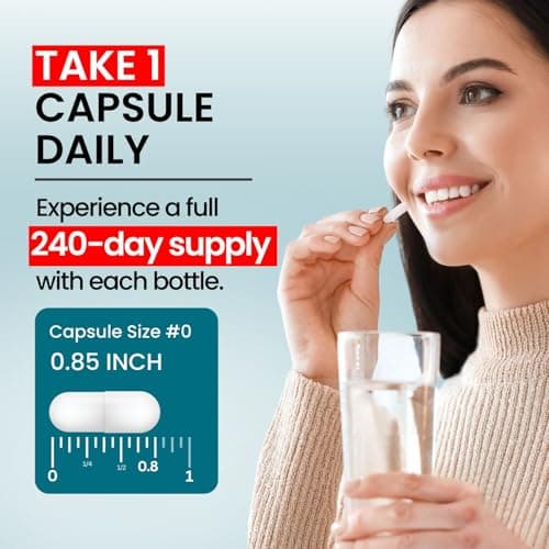 Magnesium Glycinate 500mg Chelate Capsules – 240 Count – 90mg Elemental Magnesium Per Serving – High Absorption Supplement – Non-GMO, Gluten Free – Made in USA - Thumbnail 5