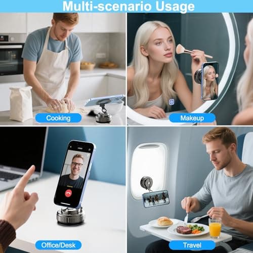 Kairiyard Magnetic Phone Holders for Your Car, [80+LBS Strongest Suction & 2400gf Magnetic] 360° Adjustable Vacuum Suction Cup Car Cell Phone Holder Mount Compatible for MagSafe iPhone Android Phone - Thumbnail 3