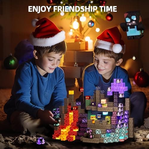 GobiDex 100PCS Magnetic Building Blocks Box Game-Based Build Magwonder Cave World, STEM Sensory Toys for Boys Girls - Thumbnail 4