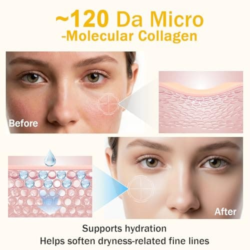 Deep Collagen Silk Peptide Intensive Ampoule with 30 Peptides, ~120 Da Collagen & Panthenol, Hydrating and Firming Serum for Fine Lines, Face & Neck, 1.86 fl oz - Thumbnail 4