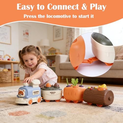Jahenway Montessori Toys for 2 Year Old Girl and Boy, 4-in-1 Fine Motor Skills Toddler Toys Age 2-4, Woodpecker Worm Toy Magnetic Bird Feeding Game - Thumbnail 5