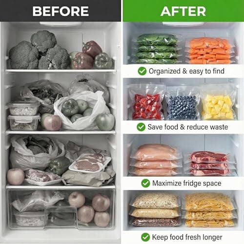 Myplinar Vacuum Sealer Machine for Food with 30 Storage Bags, Built-in Cutter, 6-in-1 Automatic Sealing Machine for Seal a Meal, Wet & Dry Food Prep, Compact Heat Sealer for Freezer Preservation - Thumbnail 6