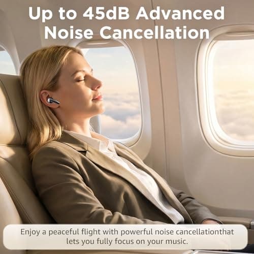 syomiyurx 2026 Upgrade Wireless Earbuds Bluetooth 5.5, Flagship Edition with ENC Call Noise Reduction, HiFi Surround Sound, 13mm Speaker, Ultra Long Battery Life, Sweat Proof (Black) - Thumbnail 2