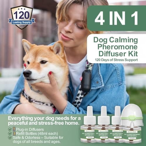 Dog Calming Pheromone Diffuser, Non-Toxic Care, 1 Plug-in + 3 Refills - Thumbnail 2