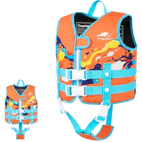 Gogokids Swim Vest for Toddler & Kid 1-2-3-4-5, Adjustable Buoyancy Swimming Vest for Kid Learn to Swim, Toddler Floaty with Removeable Floats and Dual Safety Straps Buoyancy Aid for Pool Beach Puddle - Image 1