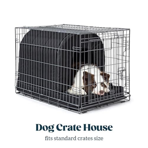 PELZIN Orthopedic Dog House - Outdoor Waterproof Dog Shelter w/Porch - Indoor Pet House w/Egg-Crate Foam - Cooling - Machine Washable - Ideal for Large Breeds & Fits 36-Inch Crate - 35"x22" - Thumbnail 4