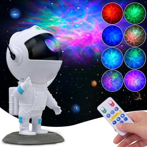Astronaut Galaxy Projector, Star Projector, Astronaut Light Projector with 8 Colors LED Nebula, Starry Night Light Projector with Remote, Kids Room Decor, Gifts for Kids, Friends, Birthday Game Party - Image 1