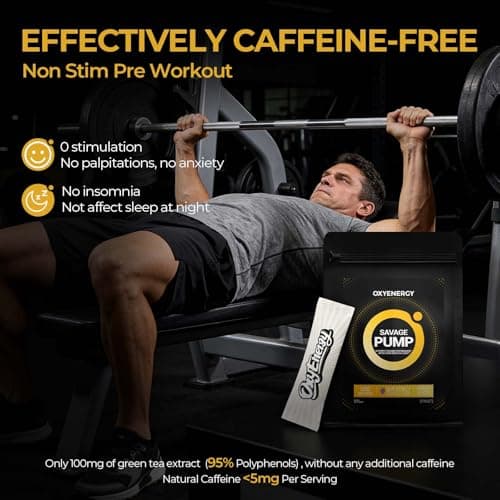OxyEnergy Max Pump Stim-Free Pre Workout Powder for Men Women, Nitric Oxide Booster, Grape 30 On-The-Go Servings, Support Blood Flow, Performance & Recovery| L-Citrulline, Beta Alanine, Creatine - Thumbnail 3