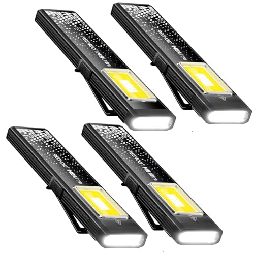 RECHOO Rechargeable Flashlights High Lumens 4Pack, Magnetic EDC Flashlight with Clip, 8 Modes Powerful Pocket LED Flashlight, Waterproof Portable Flat Flashlights for Home Camping Emergency - Image 1