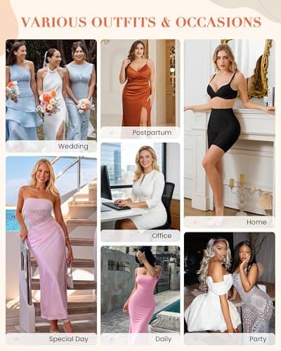 Everyday Shapewear Tummy Control Shorts for Women High Waist Seamless Body Shaper Butt Lifting Panties Thigh Slimmer Stomach Shapewear Under Dress - Thumbnail 6