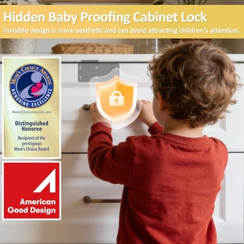 Keylesslife Smart Cabinet Lock,Hidden RFID Bluetooth Drawer Locks,Child Safety Cabinet Locks for Adults Cupboard Liquor File Kitchen Drawer Closet Black - Thumbnail 3