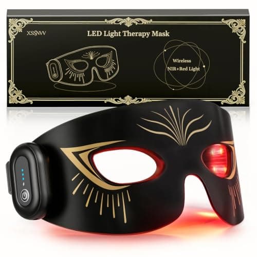 XSSNVV Red Light Therapy for Eyes,Under Eye Red Light Therapy Mask,630nm Red Light & 850nm Infrared Red Light Therapy for Anti-Aging,Boost Collagen,Reduce Dark Circles
