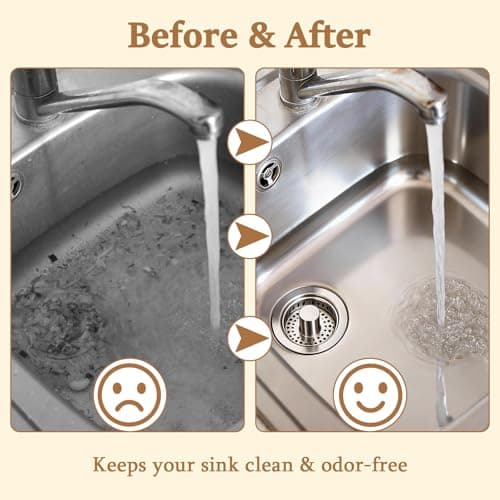 3-in-1 Kitchen Sink Drain Strainer -2 Pack Pop Up Sink Stopper with Anti-Clogging Basket, Kitchen Gadgets Clearance Sink Accessories, Fits Standard 3-1/2” Openings for Double Bowl Kitchen Sinks - Thumbnail 5