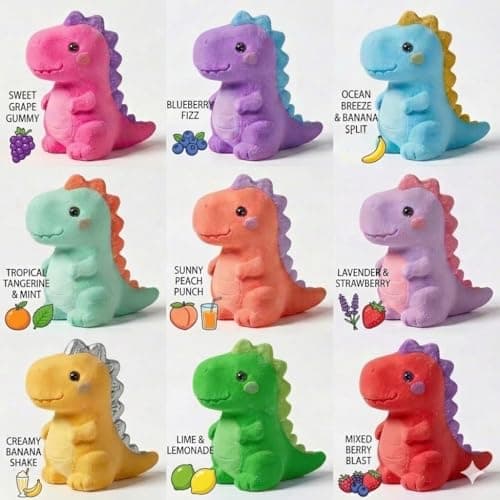 9 Pack Dinosaur Bath Bombs with Surprise Toys Inside for Kids - Natural & Gentle Fizzy with 9 Soothing Fruit Scents - Surprise Dino Bath Sets for Boys Girls, Birthday Gifts & Bedtime Relax - Thumbnail 2