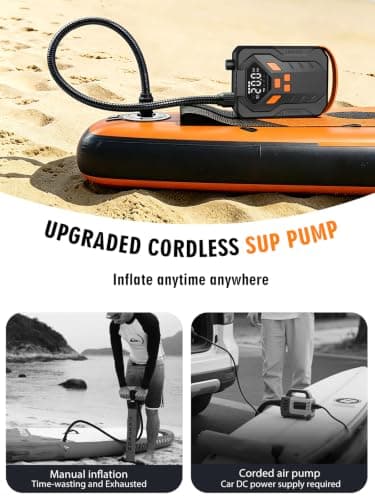 JivDaw Electric Paddle Board Pump, High Pressure 20 PSI Rechargeable SUP Pump with Intelligent Dual-Stage Inflation & Deflation, Auto-Off for Surfing Kites, Tents, Boats and Stand Up Paddle Boards - Thumbnail 6