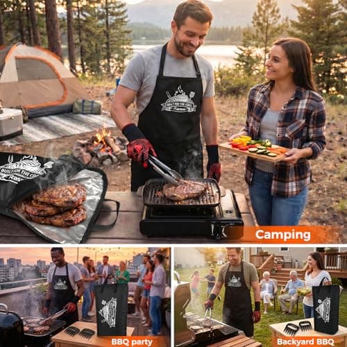 Father s Day Gift - Upgraded 23in BBQ Blanket for Resting Meat with Grill Accessories, Insulated Meat Resting Bag & Accessories for Brisket, Pork, Turkey – BBQ Gifts for Men, Dad, Grill Lovers - Thumbnail 6