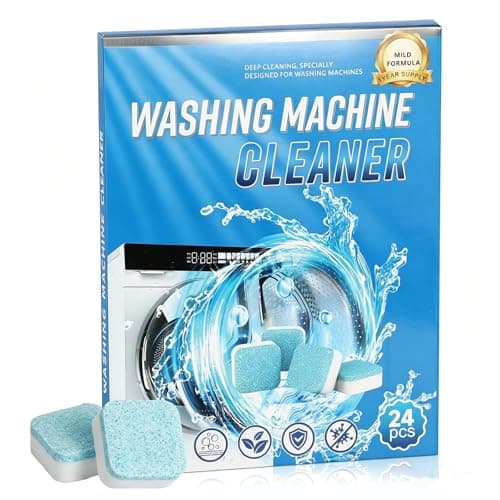 Gihen Washing Machine Cleaning Tablets 24 Count, Powerful Clean Descaler & Odor Remover for All Front & Top Load HE Washers, Septic Safe, 12 Month Supply - Image 1