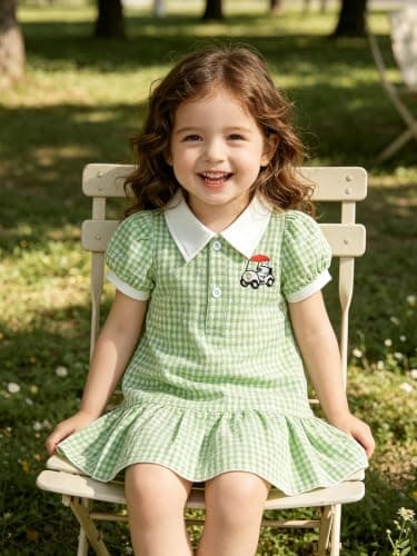 Toddler Girl Dress Kids Short Sleeve Dresses Outfits for Kids - Thumbnail 2